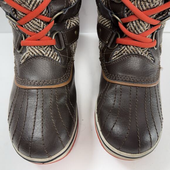 Sorel Tofino Tall Winter Boots Waterproof Size 8 Herringbone Quilted Lace Up - Picture 5 of 11